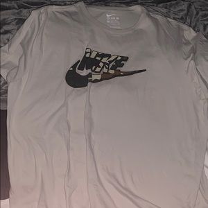 Nike Shirts - Cream Nike shirt with Camo logo Nike Shirts - Cream Nike shirt with Camo logo
